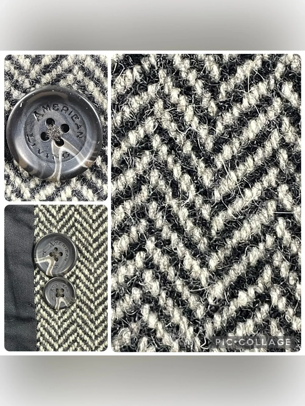American Living Wool Herringbone Classic Quiet Luxe Career Blazer Sport Coat XXL